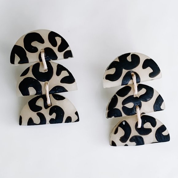 Modern Clay Jewelry - MODERN CLAY “Sloan” Polymer Clay Leopard Earrings